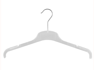 Kleiderbügel für Blusen, Shirtbügel, FO1, 43 cm, transparent, NEU, 20 Stück